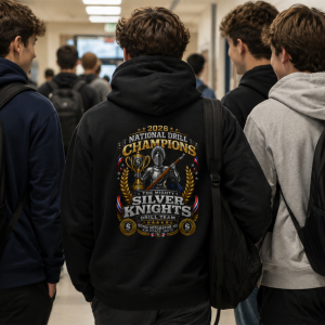2026 National Drill Champions – Silver Knights Drill Team Pullover Hoodie
