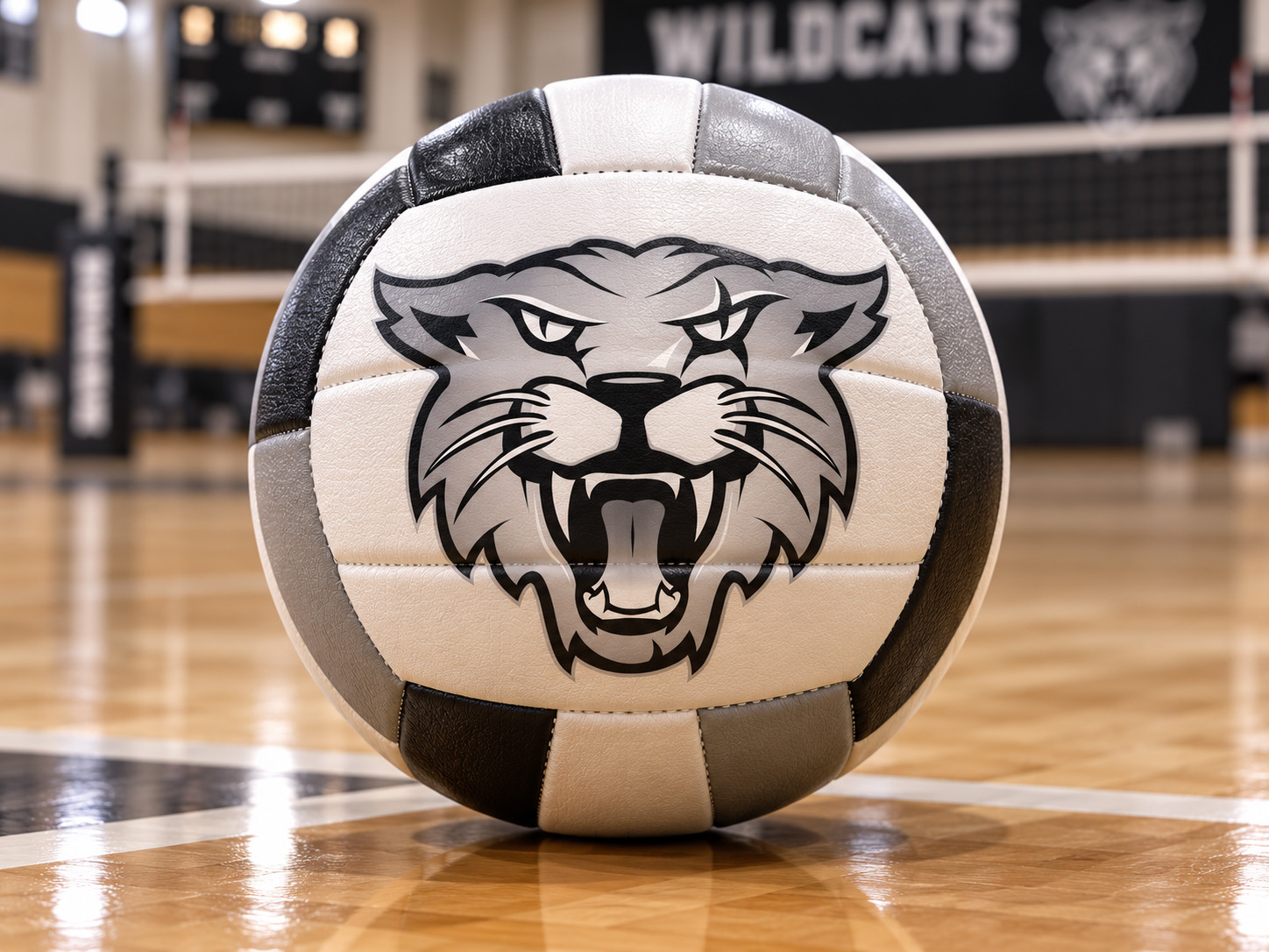 Volleyball with Wildcats logo